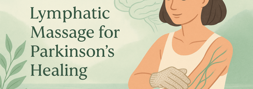 lymphatic drainage massage gloves used to support detoxification, improve circulation, and reduce inflammation in natural Parkinson’s healing routines